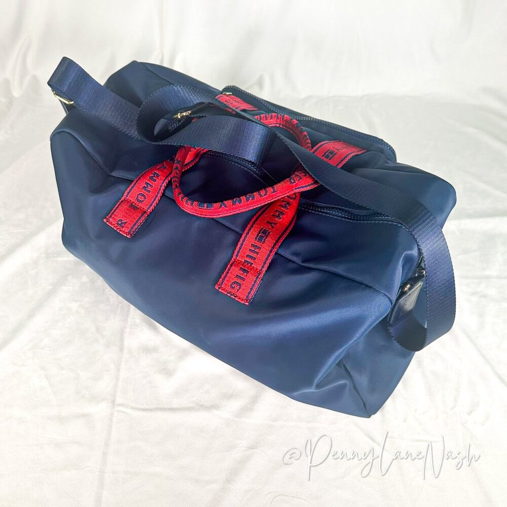 Tommy Hilfiger Neoprene Gym Weekend Duffel Bag Blue - Picture 9 of 16